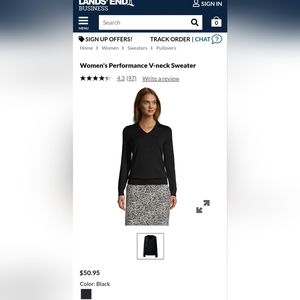 Women's Business Performance V-Neck, U.S. Size 12, NWT Color Black